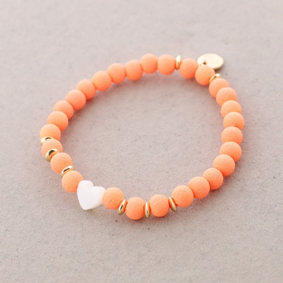 ELASTIC HEART BEAD BRACELET