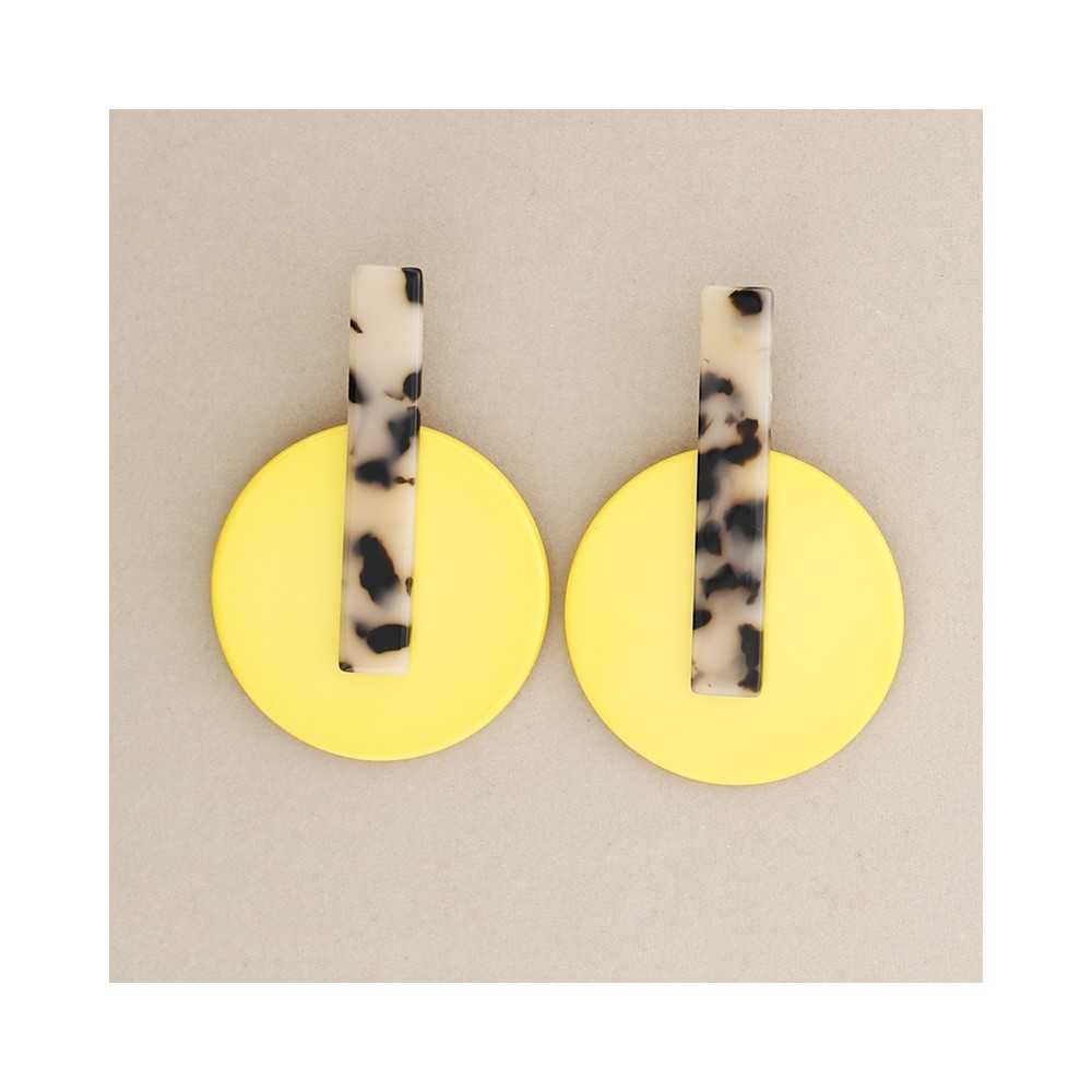 RESIN GEOMETRIC SHAPE EARRINGS