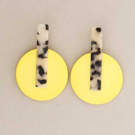 RESIN GEOMETRIC SHAPE EARRINGS