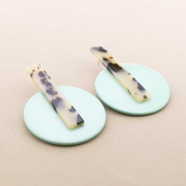 RESIN GEOMETRIC SHAPE EARRINGS