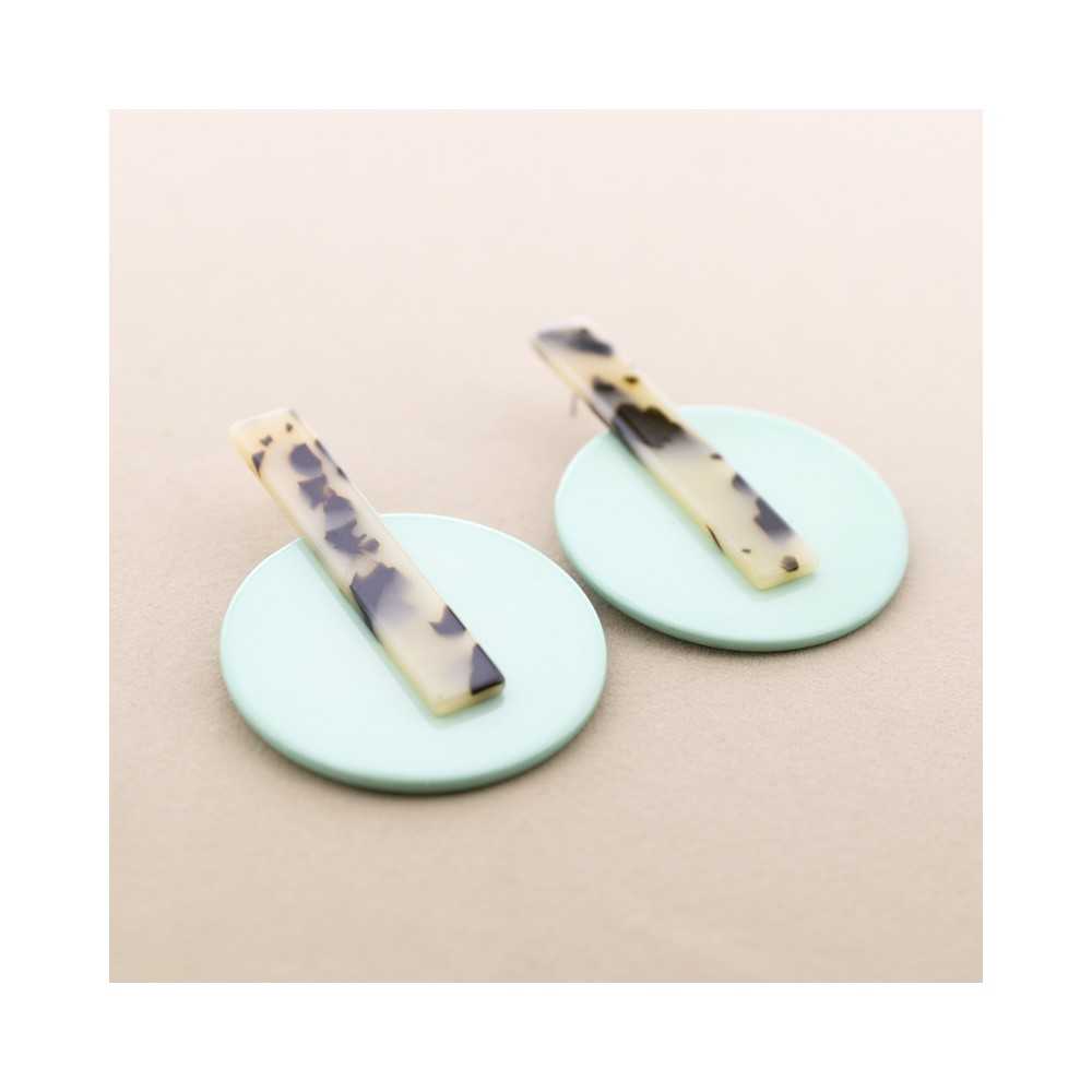 RESIN GEOMETRIC SHAPE EARRINGS