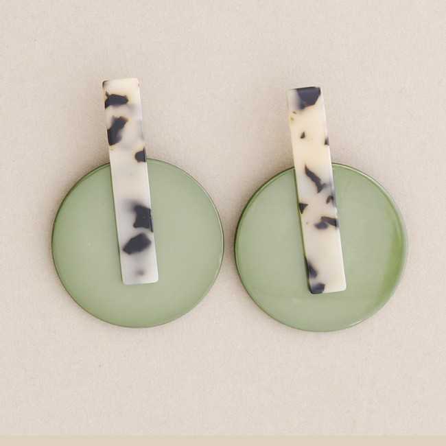 RESIN GEOMETRIC SHAPE EARRINGS