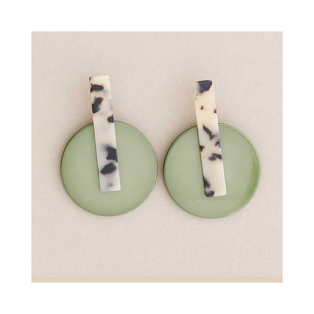 RESIN GEOMETRIC SHAPE EARRINGS