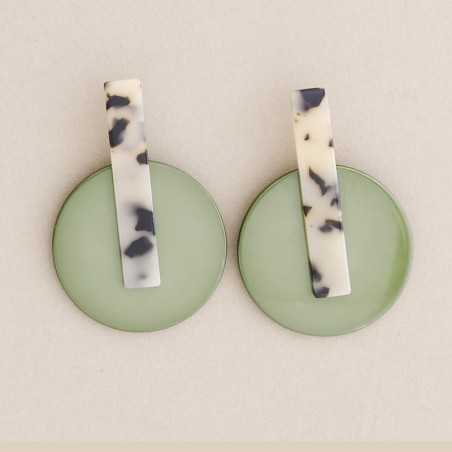 RESIN GEOMETRIC SHAPE EARRINGS