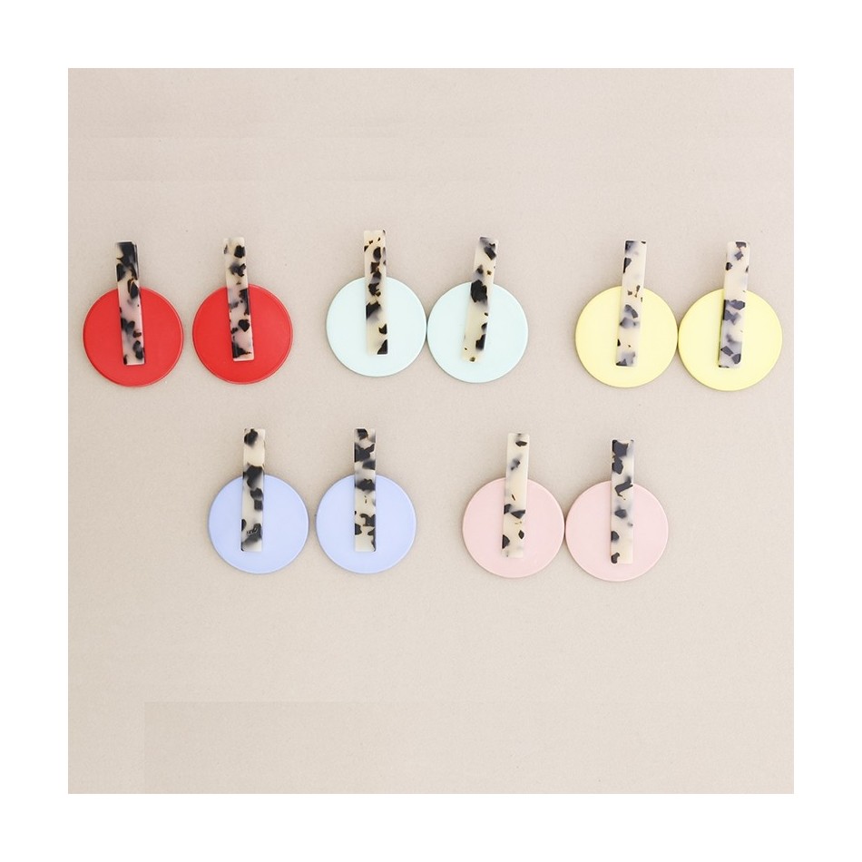 RESIN GEOMETRIC SHAPE EARRINGS