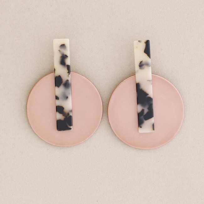 RESIN GEOMETRIC SHAPE EARRINGS