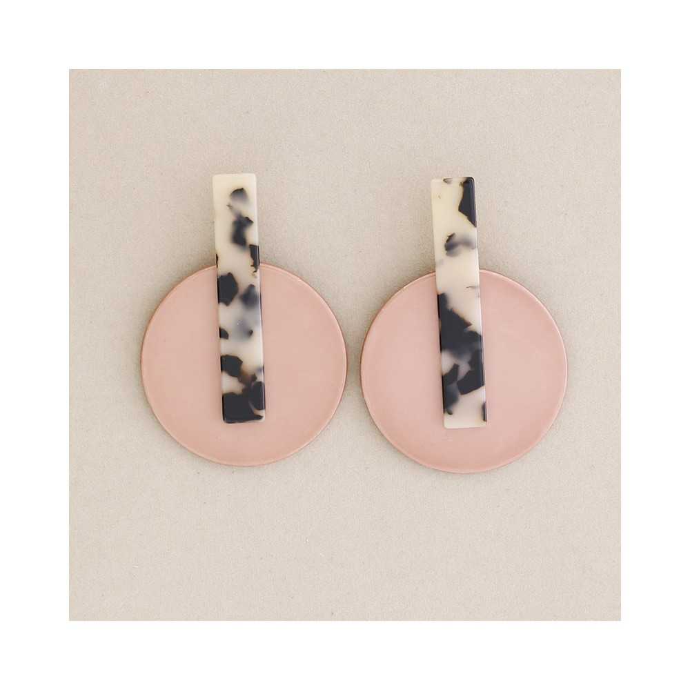 RESIN GEOMETRIC SHAPE EARRINGS