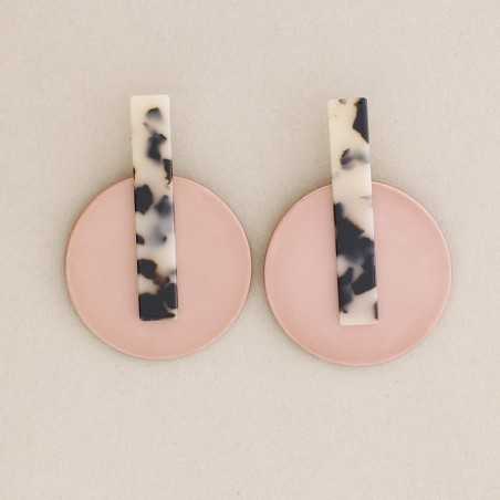 RESIN GEOMETRIC SHAPE EARRINGS