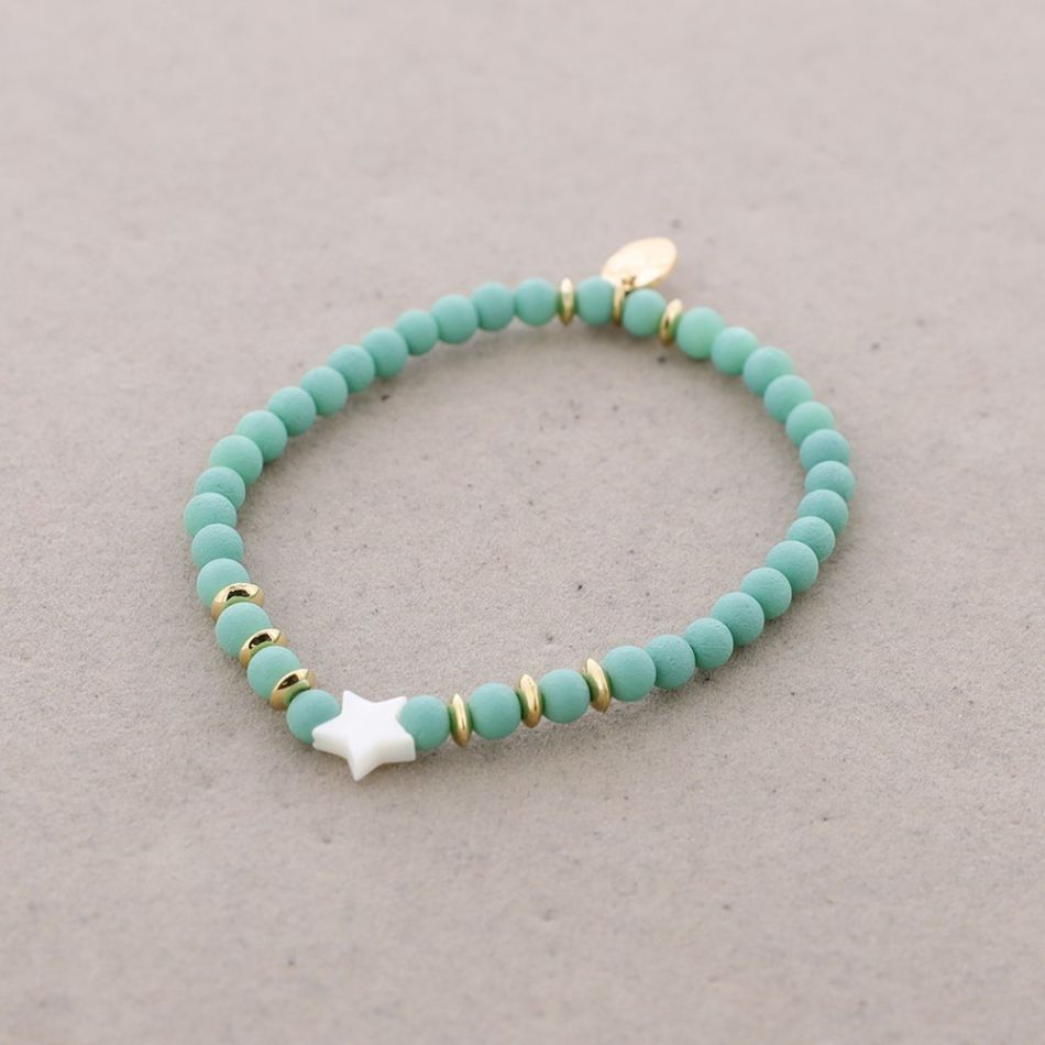 ELASTIC BRACELET WITH NACRE STAR