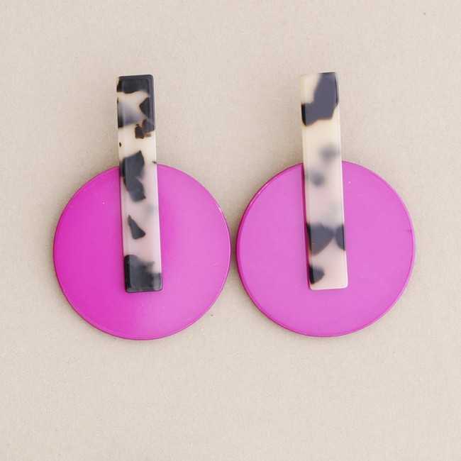 RESIN GEOMETRIC SHAPE EARRINGS