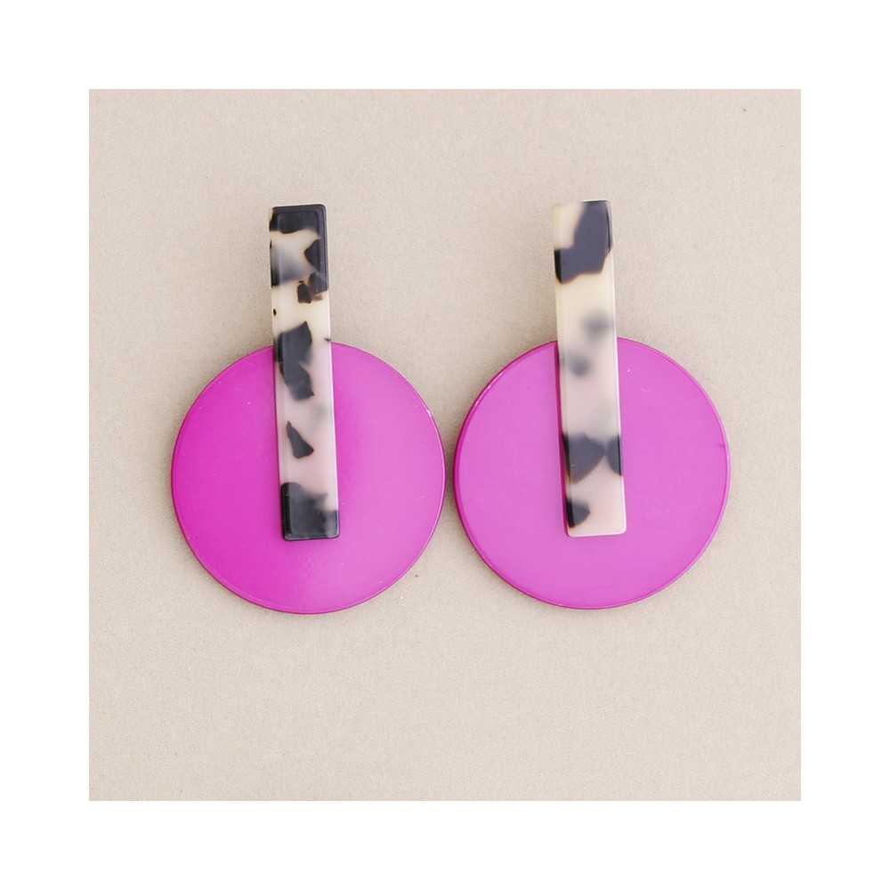 RESIN GEOMETRIC SHAPE EARRINGS