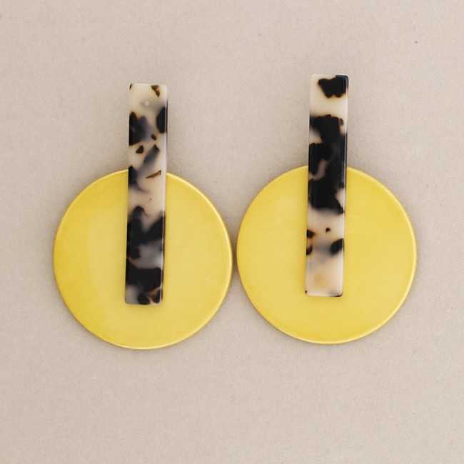 RESIN GEOMETRIC SHAPE EARRINGS