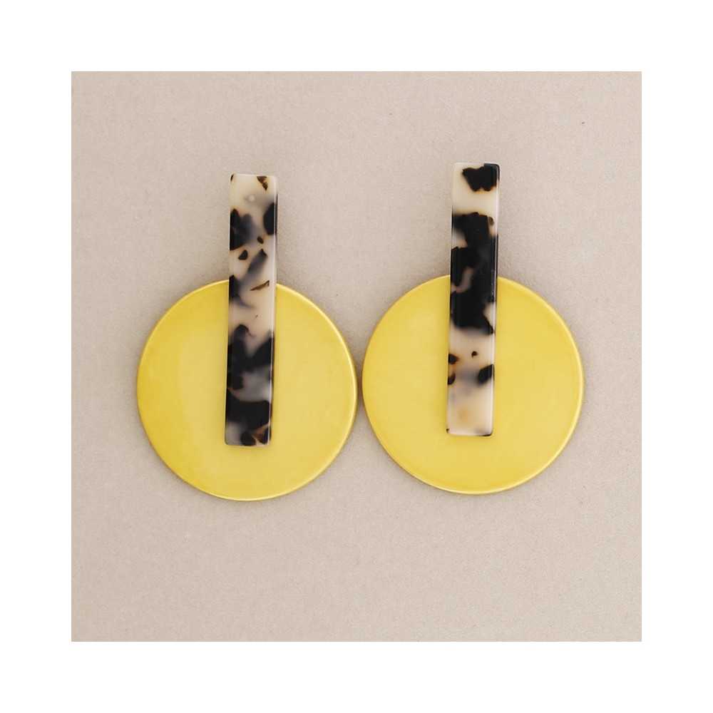 RESIN GEOMETRIC SHAPE EARRINGS