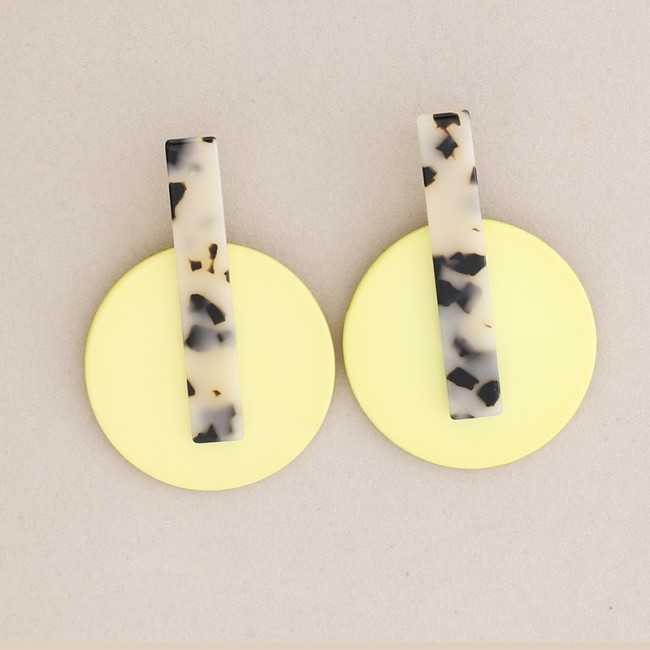 RESIN GEOMETRIC SHAPE EARRINGS