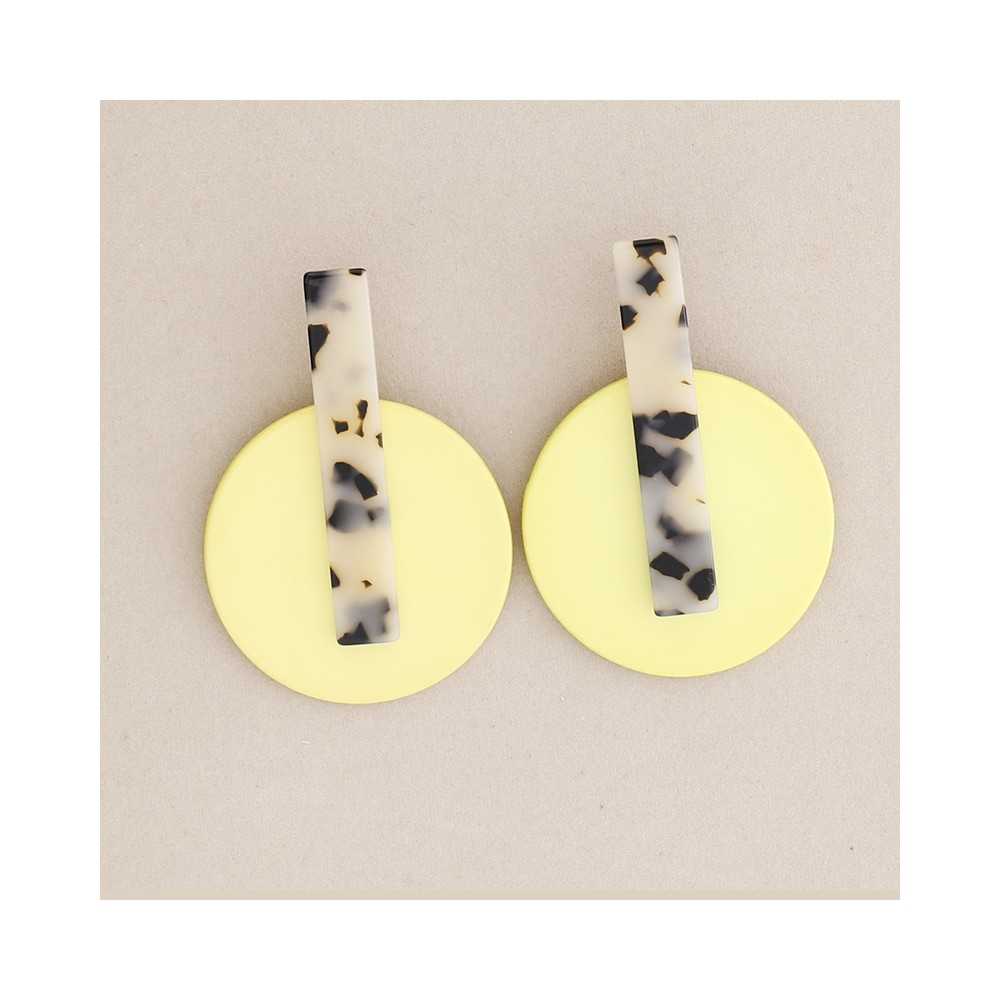 RESIN GEOMETRIC SHAPE EARRINGS