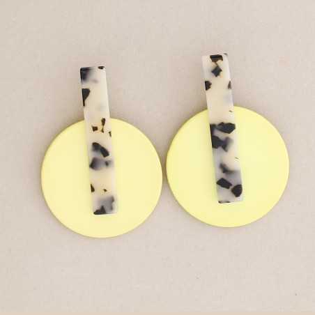 RESIN GEOMETRIC SHAPE EARRINGS