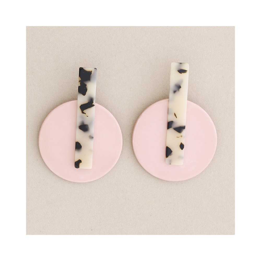 RESIN GEOMETRIC SHAPE EARRINGS