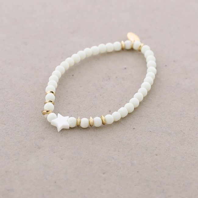 ELASTIC BRACELET WITH NACRE STAR