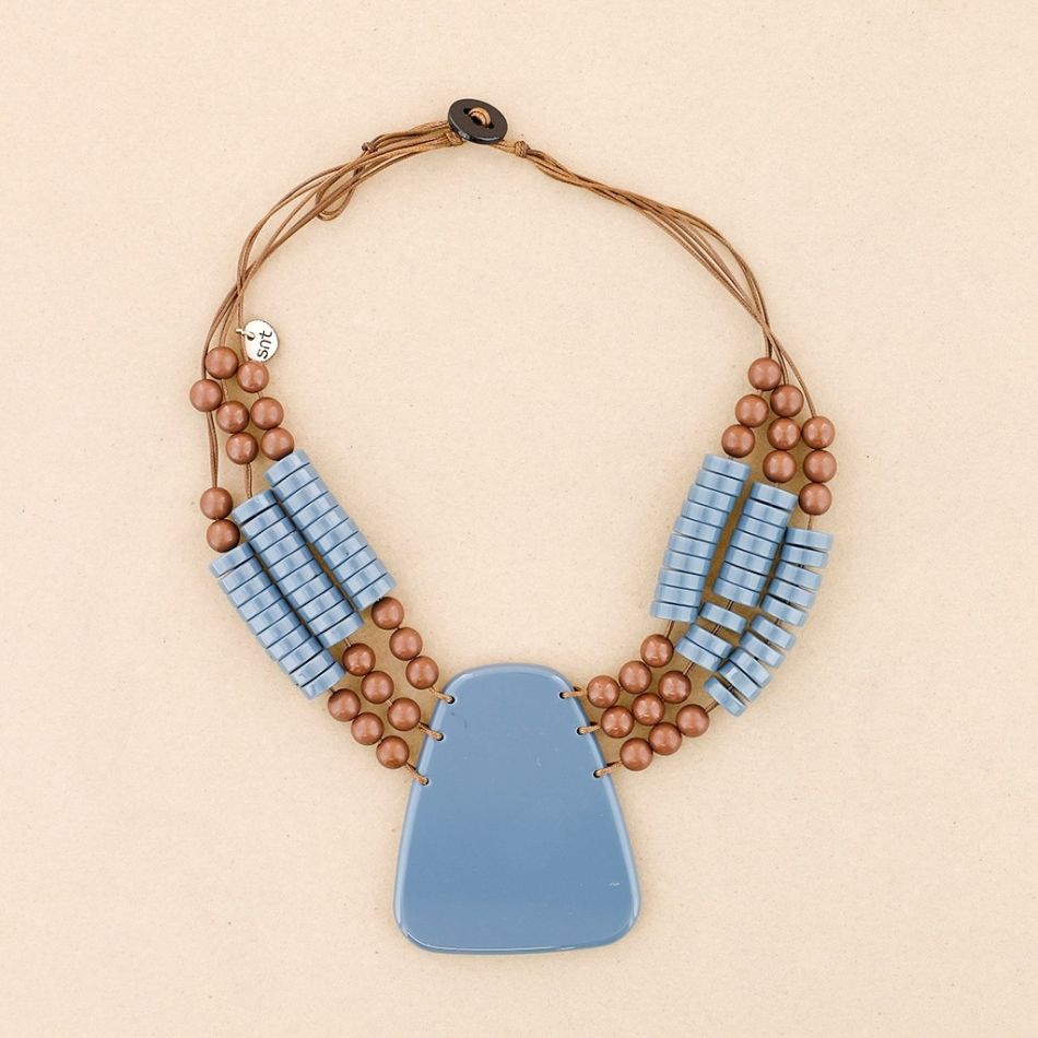 RESIN BEADS SHORT NECKLACE