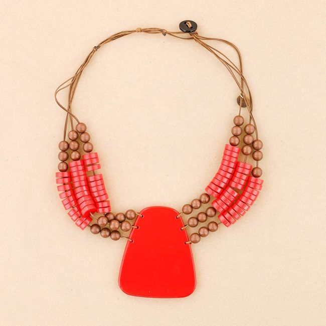 RESIN BEADS SHORT NECKLACE