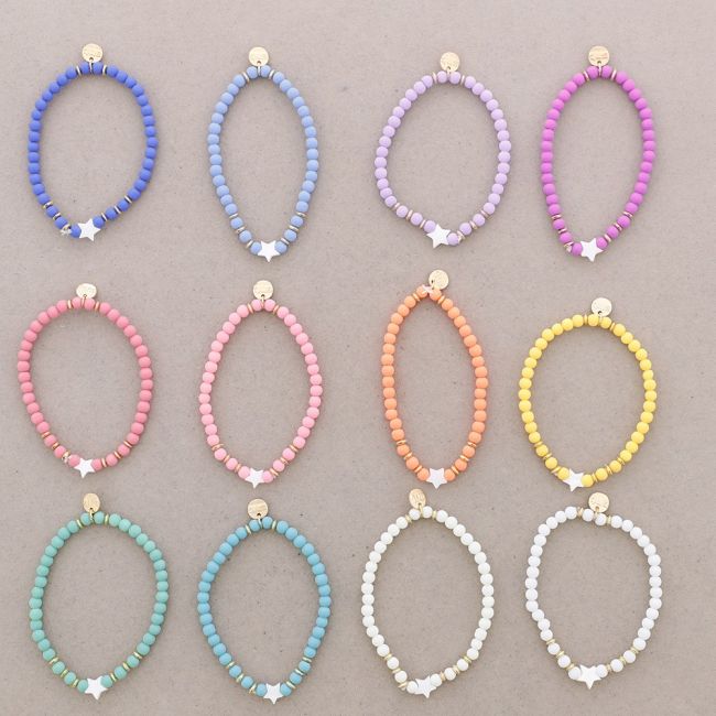 ELASTIC BRACELET WITH NACRE STAR