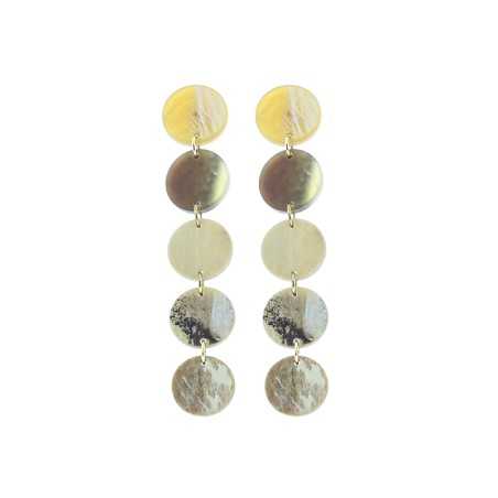 FIVE MATT CIRCULAR RESIN EARRINGS