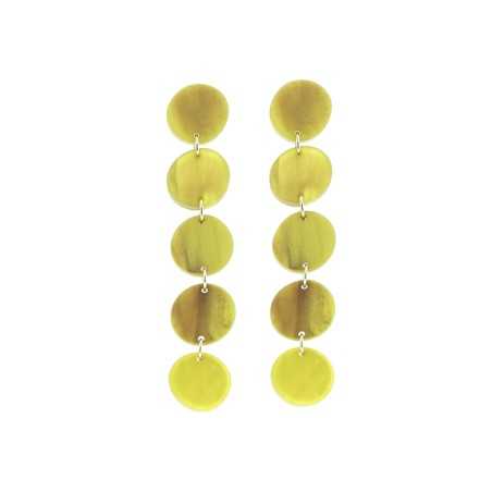 FIVE MATT CIRCULAR RESIN EARRINGS