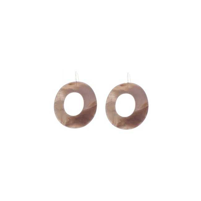 MATT RESIN RING EARRINGS