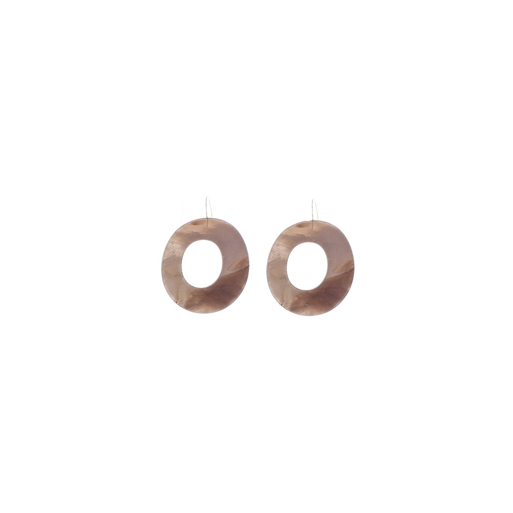 MATT RESIN RING EARRINGS