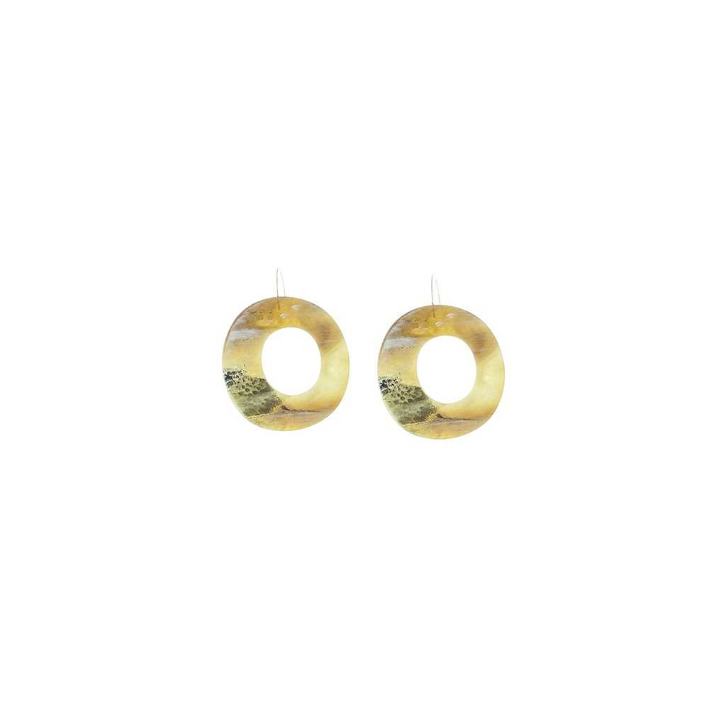 MATT RESIN RING EARRINGS