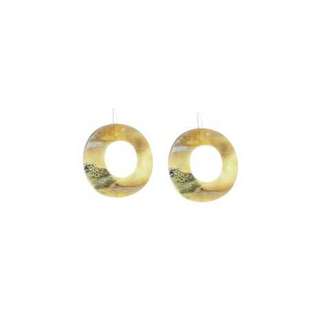 MATT RESIN RING EARRINGS