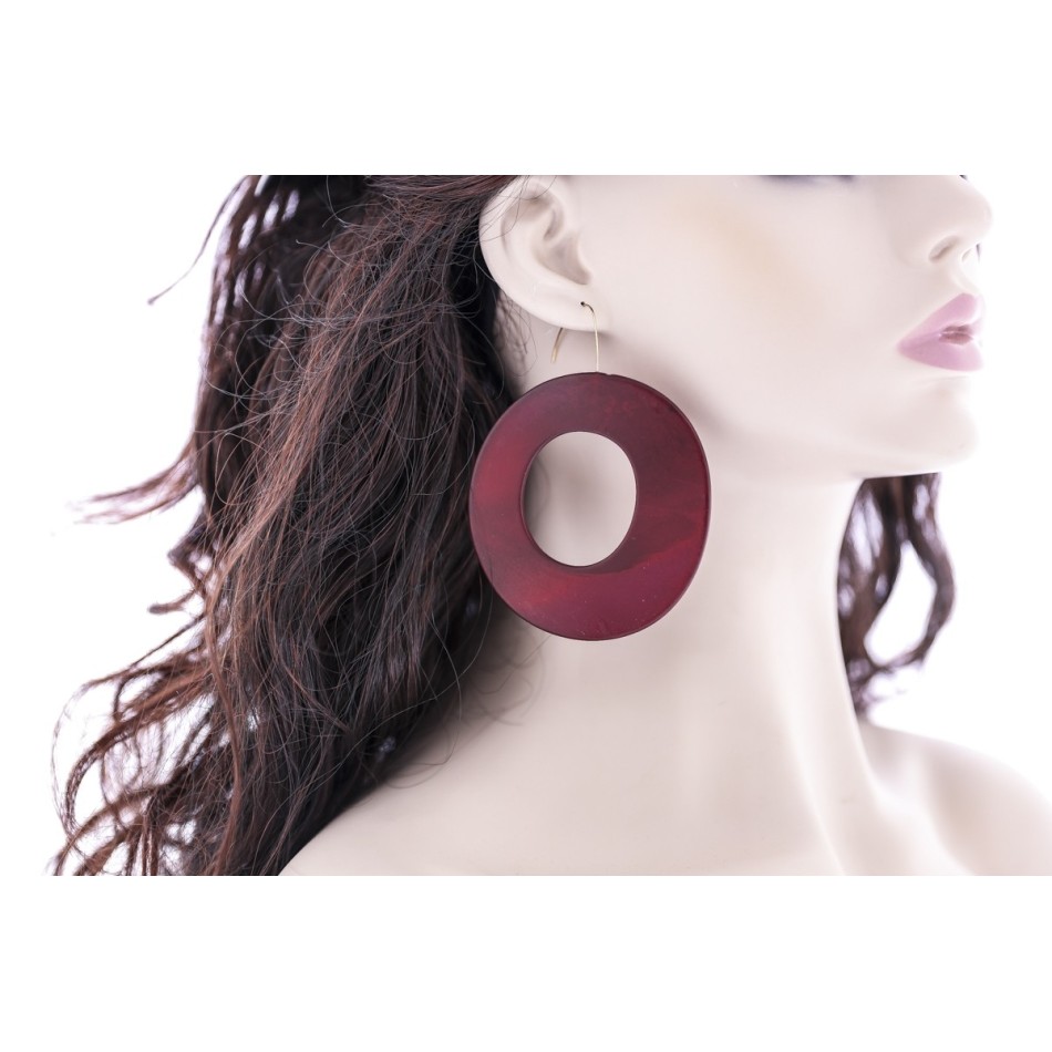 PENDIENTES ANILLA RESINA MATE