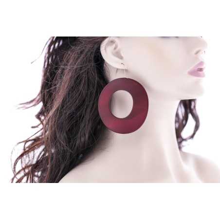 MATT RESIN RING EARRINGS