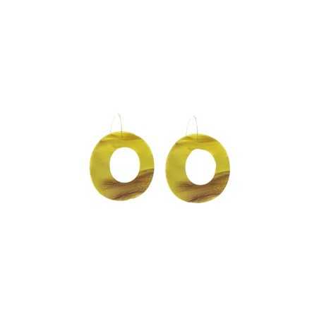 MATT RESIN RING EARRINGS