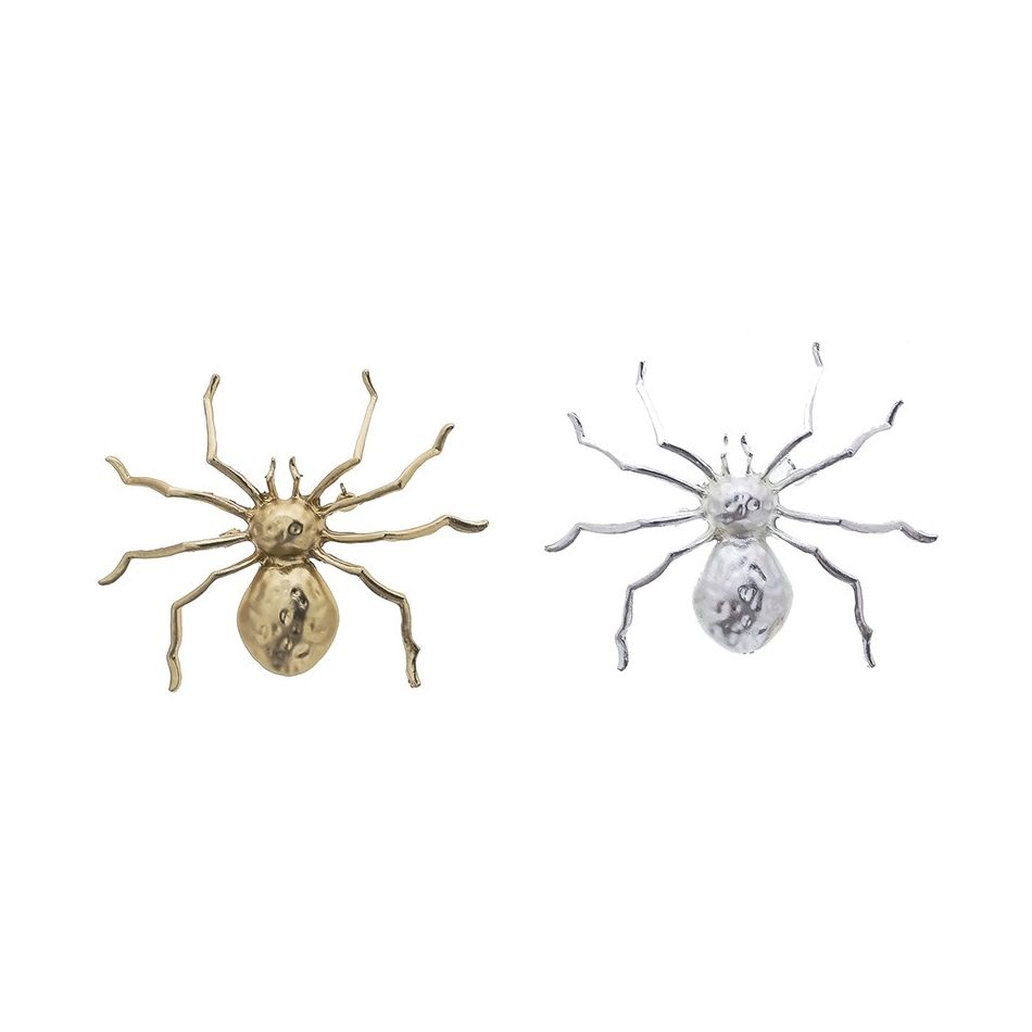 METAL SPIDER BROOCH
