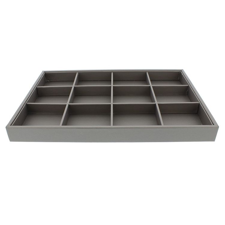 EXP. IMITATION LEATHER TRAY 35*24CM 12 HOLES