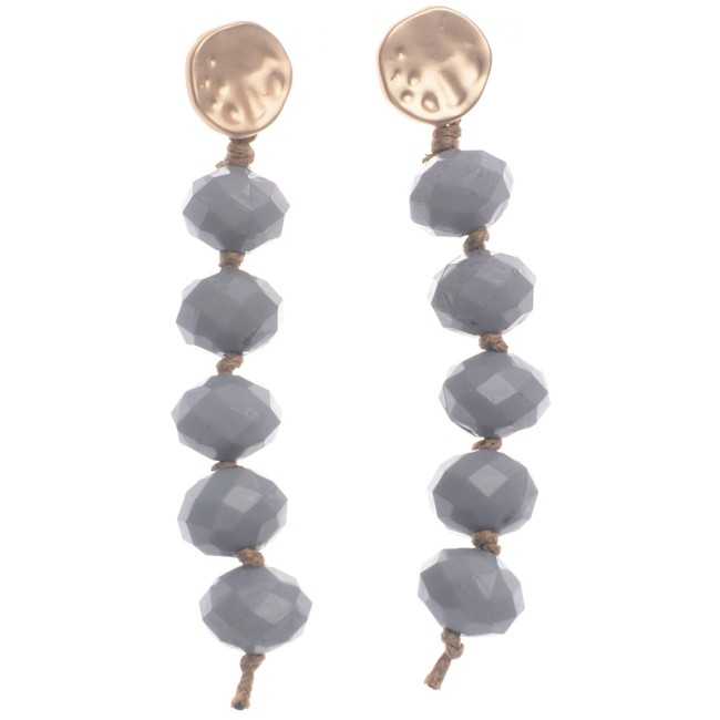 RESIN FACETED BEADS EARRINGS