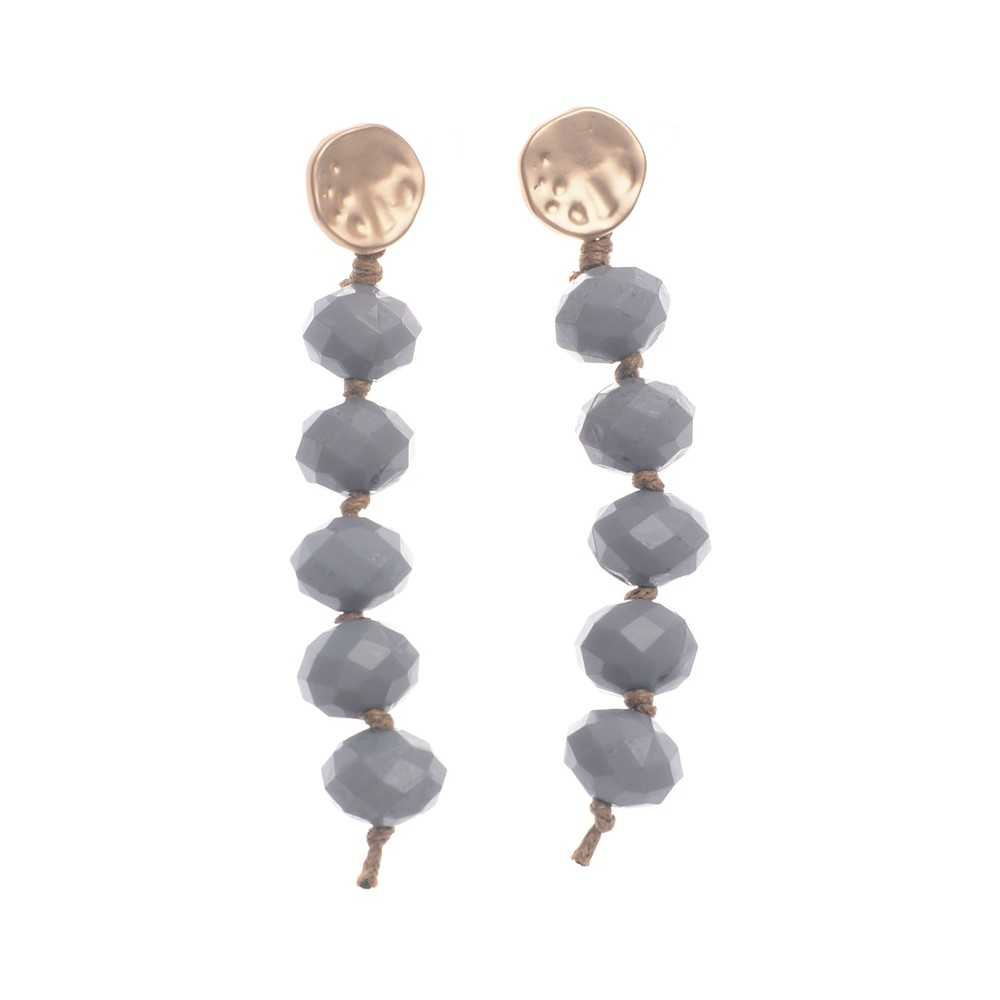 RESIN FACETED BEADS EARRINGS