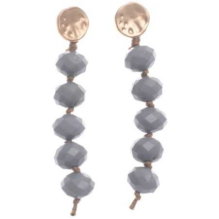 RESIN FACETED BEADS EARRINGS