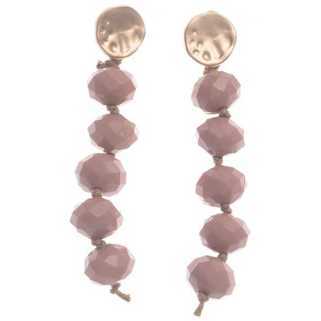 RESIN FACETED BEADS EARRINGS