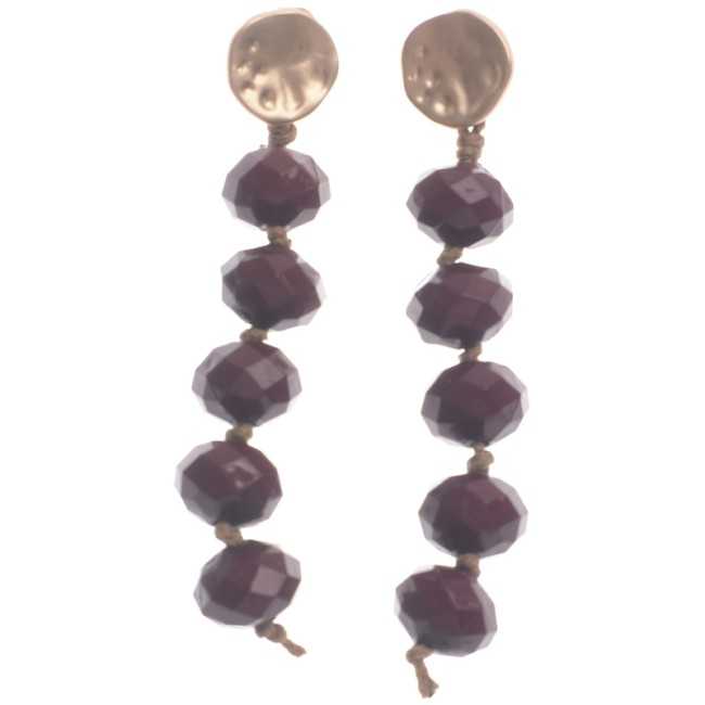 RESIN FACETED BEADS EARRINGS