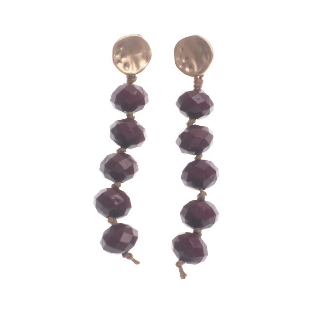 RESIN FACETED BEADS EARRINGS