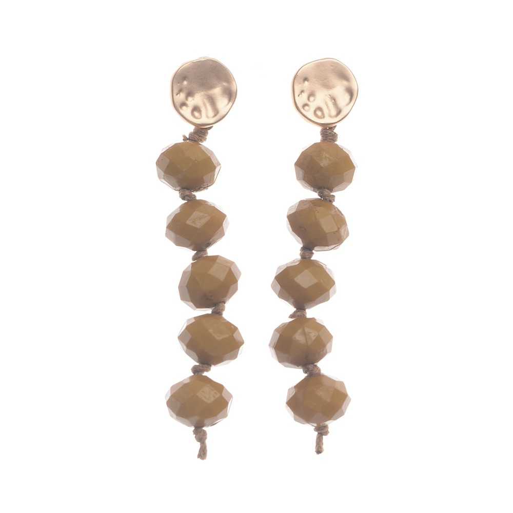 RESIN FACETED BEADS EARRINGS