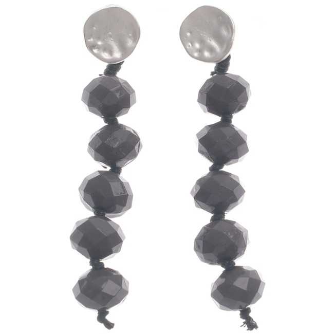 RESIN FACETED BEADS EARRINGS