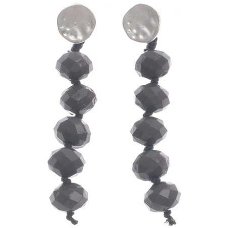 RESIN FACETED BEADS EARRINGS