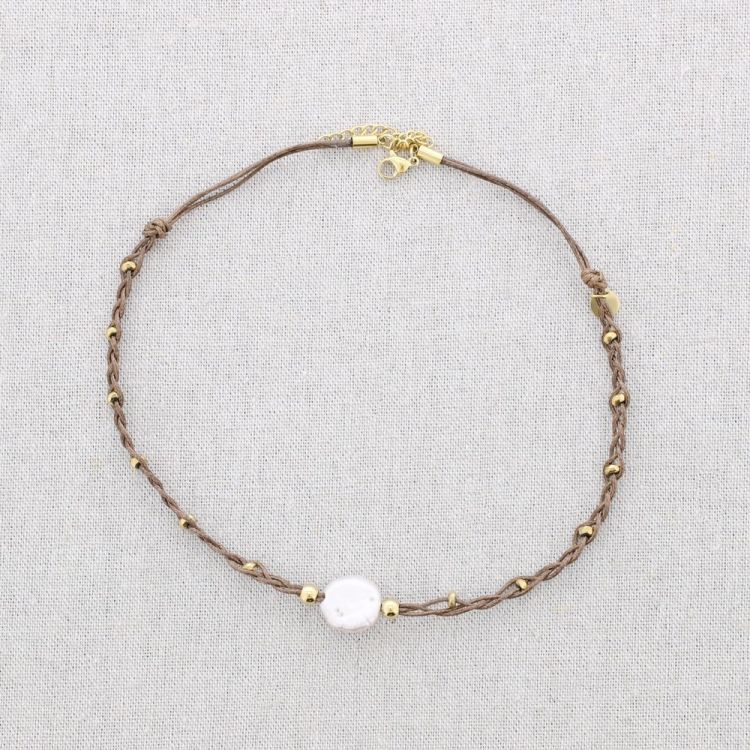 CULTIVATED PEARL BRAIDED STEEL BRACELET 2