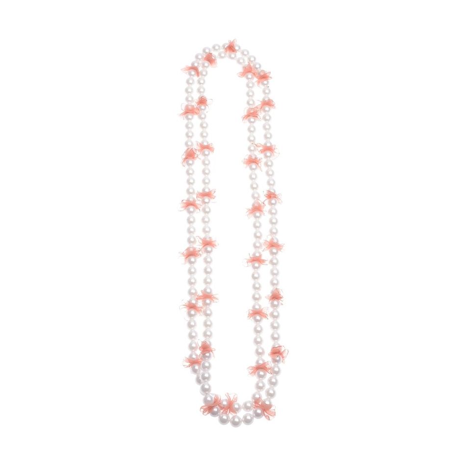 IMI LONG NECKLACE. FABRIC DECORATION PEARL