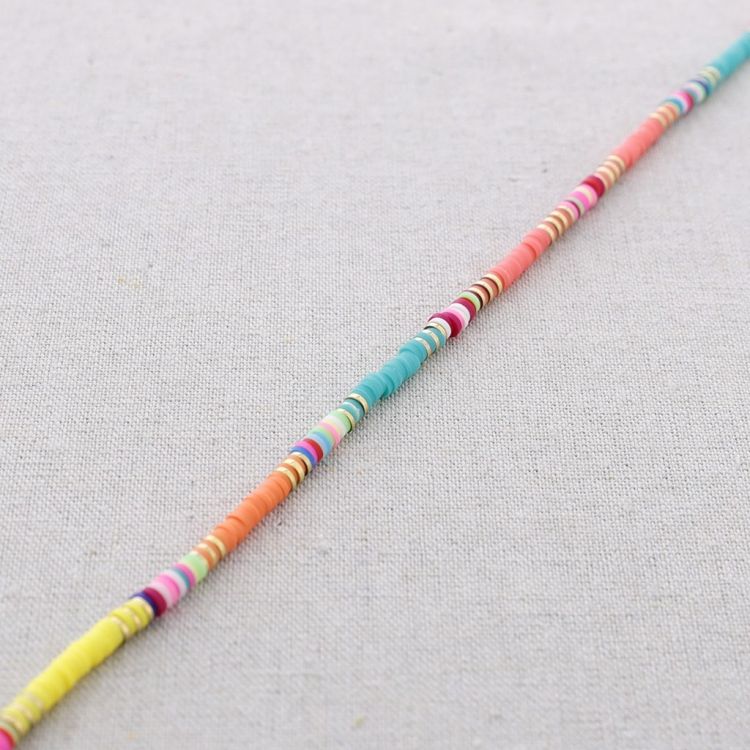 GARGANTILLA ACERO CUENTAS FIMO COLORINES