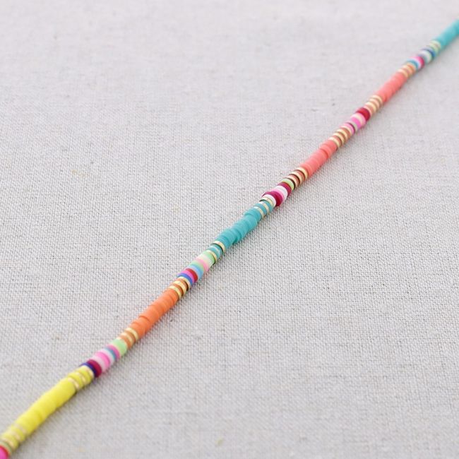 GARGANTILLA ACERO CUENTAS FIMO COLORINES