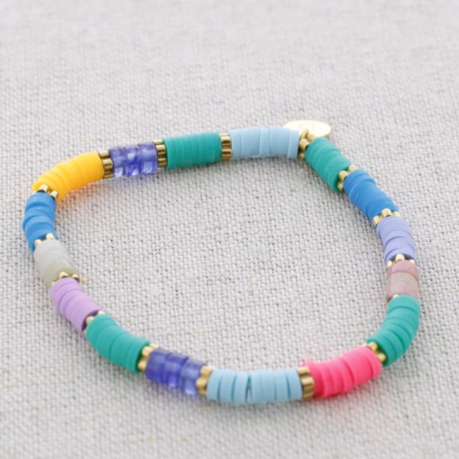 PULSERA ACERO FIMO COLORES